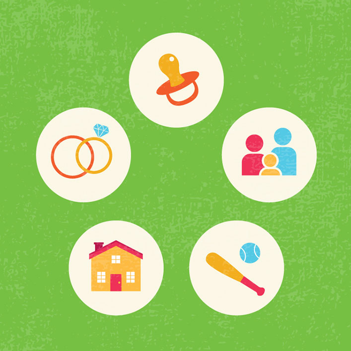 set of different family logos