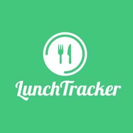 lunch tracker banner having fork and knife logo on it