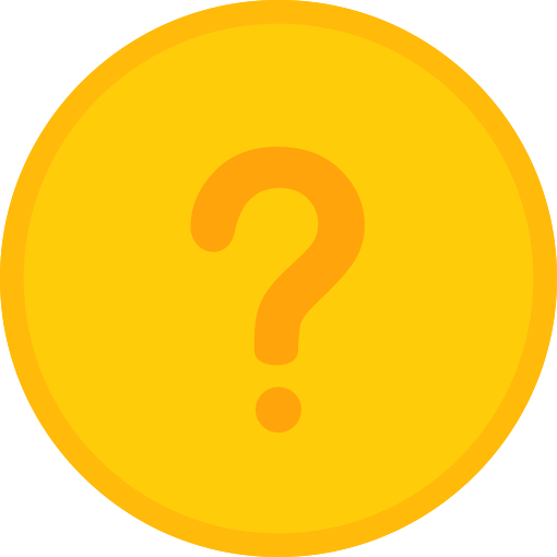 A yellow circle with a question mark, symbolizing uncertainty or inquiry.